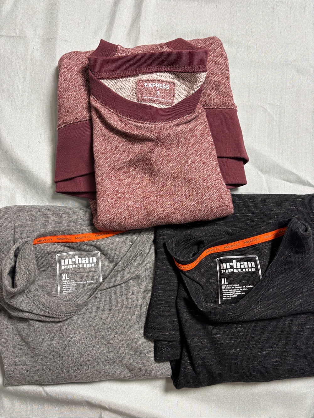 Bundle of 3 Men’s XL Long Sleeve Shirts | Express & Urban Pipeline